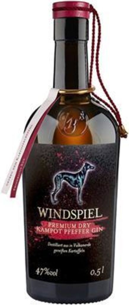Windspiel Premium Dry Kampot Pfeffer Gin 47%vol London Dry Gin  Windspiel 