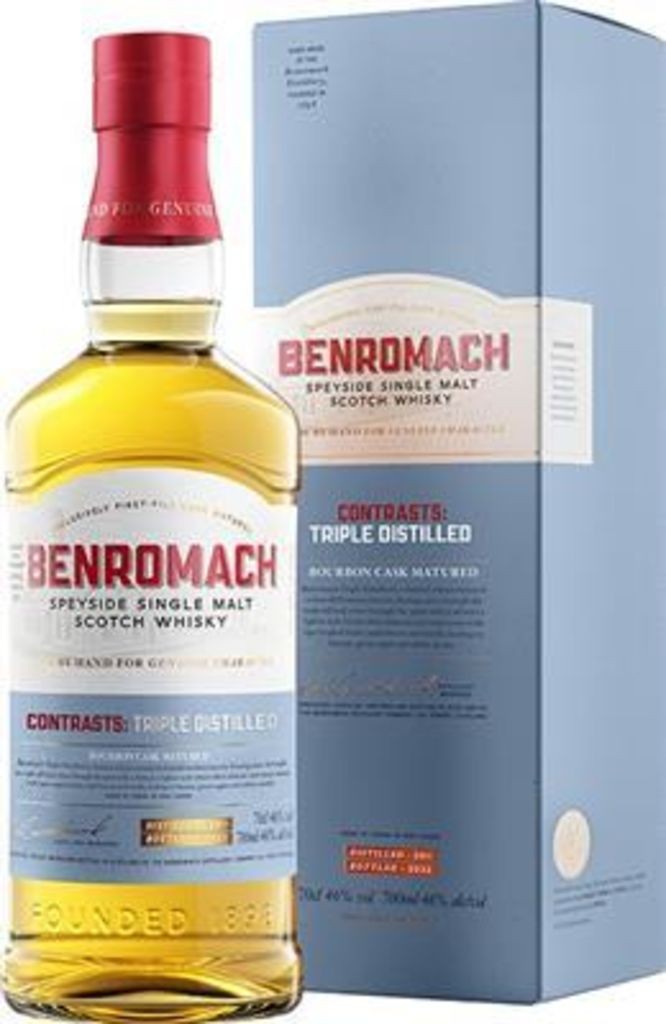 Benromach Contrasts Triple Distilled 46% Speyside Single Malt Scotch Whisky 2011 Benromach Distillery 
