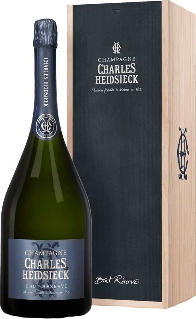 Brut Réserve Champagner - 3l Doppelmagnumflasche in der Holzkiste  Charles Heidsieck Champagne