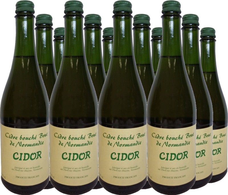 12er Vorteilspaket Cidre Bouché Brut Cidor mit Schraubverschluss