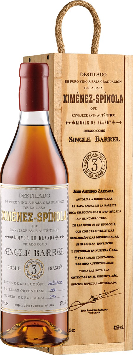 Brandy Single Barrel DO Ximénez-Spinola Jerez-Xérès-Sherry