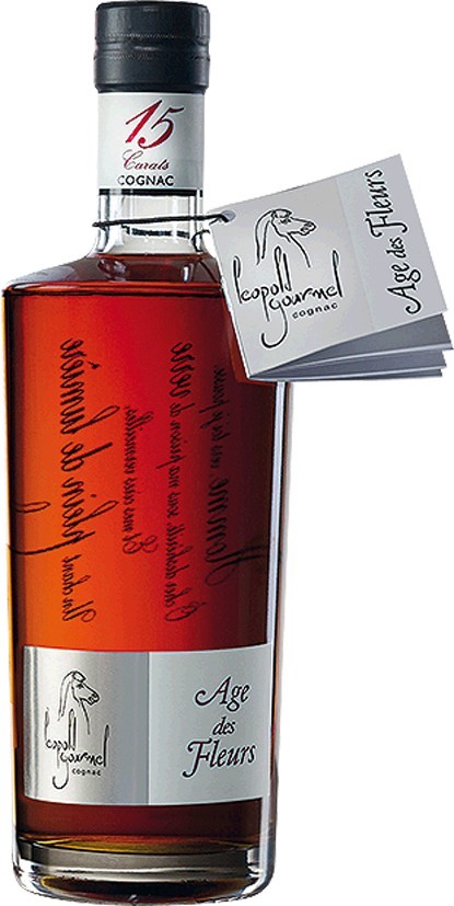 Cognac Âge des Fleurs, 42% Vol. AC,in Geschenkverpackung, mind. 15 Jahre Fassreife Cognac Léopold Gourmel 