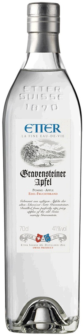 Etter Gravensteiner Apfel Schweizer Gravensteiner Apfel, 41%Vol. Etter Söhne AG Distillerie Zug 