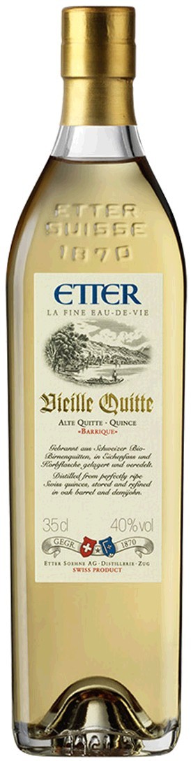 Etter Vieille Quitte in Geschenkverpackung aus Scheizer Hausgärten  40% Vol. Etter Söhne AG Distillerie Zug 