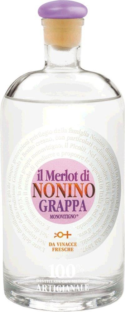 Grappa Il Merlot Monovitigno Klares Destillat 41% vol. (0,7l) Nonino Distillatori Friaul