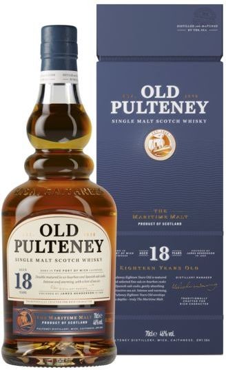 18 Years Single Malt Scotch Whisky 46% vol in GP Old Pulteney 