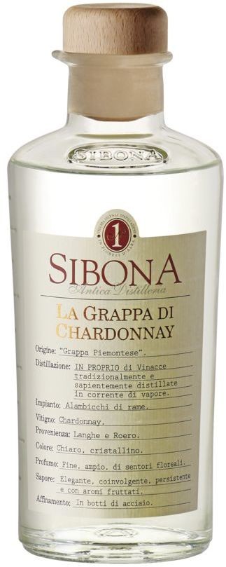Sibona Grappa di Chardonnay 40% vol Distillerria Sibona 